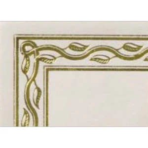Certificate Gallery - Serpentine Gold - Certificate Made Of Paper 28 Lb Bond