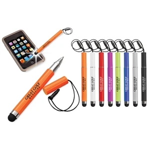 On-the-go - 3 Working Days - Touch Stylus With Small Lanyard And Hidden Pen. Plug Into Earphone Jack For Storage