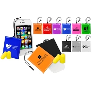7 Working Days - Cell Phone Cleaning Pouch With Soft Cleaning Pad Holds Included Ear Plugs. 9 Colors