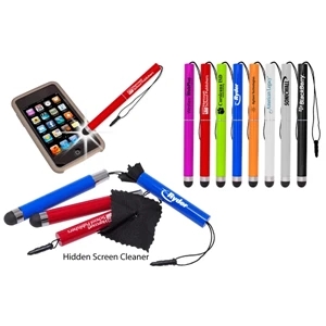 40 Working Days - Stylus With Polyester Microfiber Cloth Inside For Cleaning Screens. Easy Storage