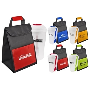 40 Working Days - Shake-it-up Salad Set And Insulated Non-woven Cooler. Holds Shaker Plus Beverage