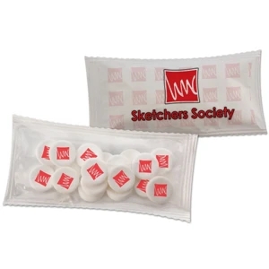 1 Oz. Bag Filled With Printed Chewy Sprees. Full Color Logo On 1 Side Of Bag