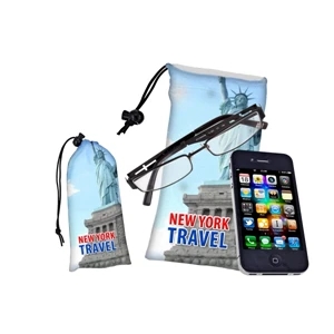 Drawstring Microfiber Pouch. Convenient Storage And Cleaner For Glasses Or Phone