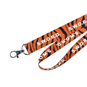 Sublimated, Flat Polyester Lanyard. Full Color Imprint Included On 1 Side