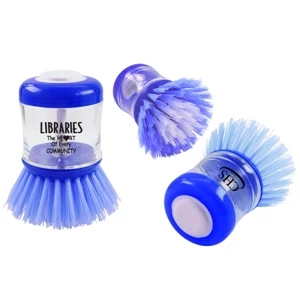 Numpty - 3 Working Days - Dish Scrubber With Soap Filled Reservoir And Push Button Dispensing