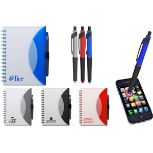 40 Working Days - Medium Notebook With Lined Spiral Bound Pages, Tri-fold Cover, Pen Loop. Stylus Pen