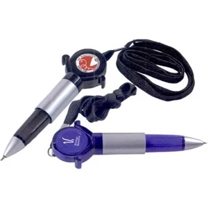 Lanyard - 7 Working Days - Retractable Jumbo Pen With Pocket Clip And Break-away Neck Strap
