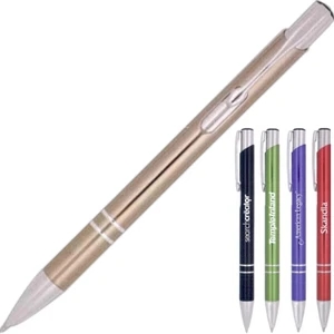7 Working Days - Aluminum Pen In 5 Colors With Silver Accents And Clip. Laser Engraving Included