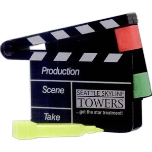 40 Working Days - 3-highlighter Set In Eye Catching, Black, Movie Clapboard Case