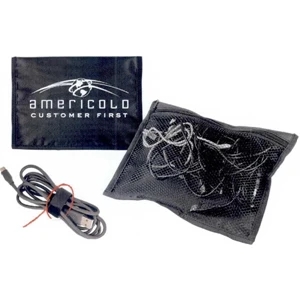 7 Working Days - Black Nylon Tech Accessory Pouch With Zipper And Mesh Front. Organizer Strap