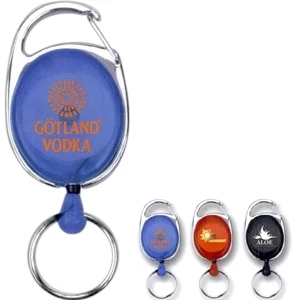 40 Working Days - Retractable, Double Ring Keychain With Carabiner Clip. Available In 3 Colors