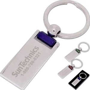 40 Working Days - Keychain With Mirrored Silver Finish, Jewel-tone Bead And Split Keyring. Gift Box
