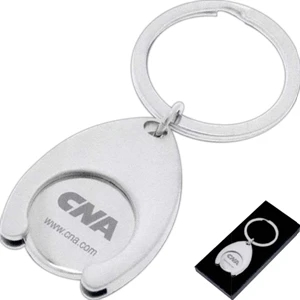 40 Working Days - Satin Silver Keychain With Split Keyring And Removable Golf Ball Marker. Gift Box