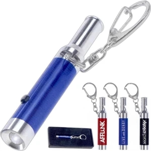Signature - 40 Working Days - Metal Whistle, Led Light And Clip Keyring. Batteries And Gift Box Included