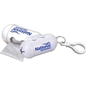 Numpty - 3 Working Days - White, Plastic Bone-shaped Dispenser Conveniently Stores Plastic Bags