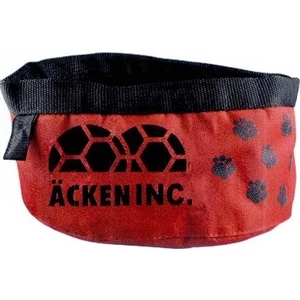Numpty On-the-go - 40 Working Days - Collapsible Nylon Bowl Folds To Compact Size. Red With Black Trim