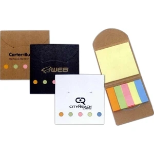 40 Working Days - Recycled Notebook Holds Sticky Notes And 5 Colors Of Paper Flags