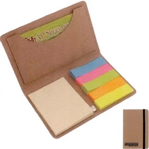 1 Working Day - Recycled Holder With Elastic Closure For Business Cards. Includes Notes And Flags