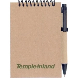 3 Working Days - Spiral Bound Notebook Made Of Recycled Paper. Free Recycled Paper Pen Included