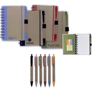 40 Working Days - Spiral Bound Notebook Made Of Recycled Paper. Sticky Notes And Paper Flags Included