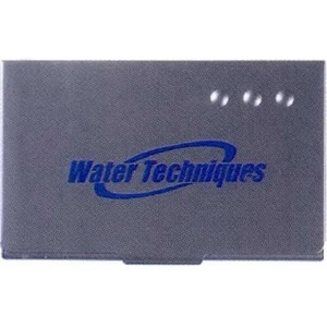 40 Working Days - Micro-thin Matte Silver Card Case. Hinged Lid Snaps Securely