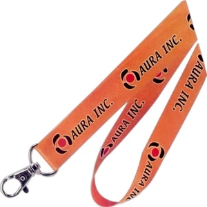 3/8" - Recycled, Flat Polyester Lanyard. Standard Colors. 1 Color, 1 Side Screen Printed