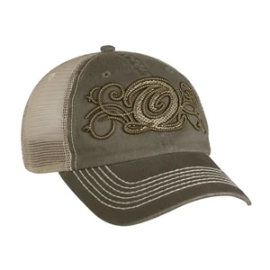 1400 Series - Black-stone - Laundered Chino Twill Mesh Back Unstructured 6-panel Cap