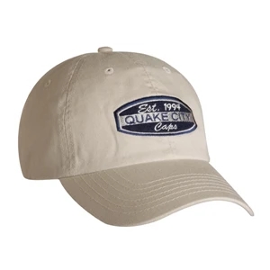 1700 Series - Black - 6-panel Chino Twill Fashion Cap With 6 Eyelets And Fabric Strap, Tucks Away