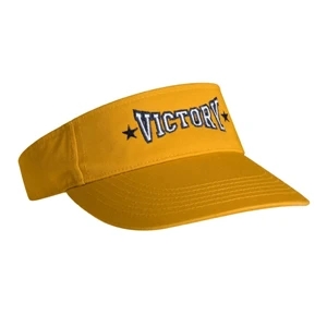 2700 Series - Black - Laundered Chino Twill 3-panel Visor With Hook And Loop Closure