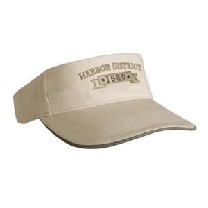 2800 Series - Black-tan - Laundered Chino Twill Visor With A Contrasting Mock Sandwich Visor