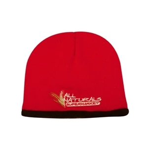 4900 Series - Black-black - Regular Gauge 100% Acrylic Knit Cap With 100% Polyester Fleece Lining