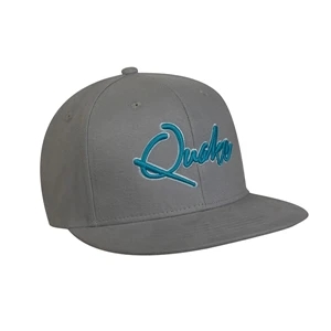 6025 Series - Black - Structured, Medium Profile 100% Cotton Flat Visored Baseball Cap