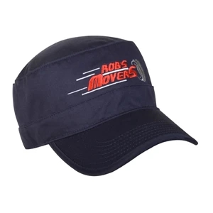 6500 Series - Black - High Profile Unstructured Cotton Twill 2-panel Military Cap With Band Trim