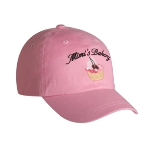 7200 Series - Black - Ladies Low Profile, Unstructured, 100% Cotton, 6-panel, Short Visor Cap