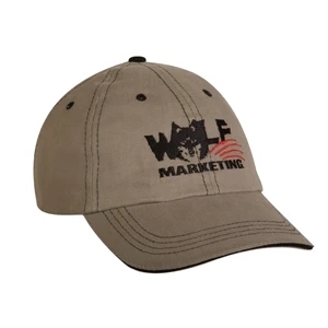 9955 Series - Black-white - Unstructured, Low Profile, 6-panel Fashion Cap With Sandwich Visor