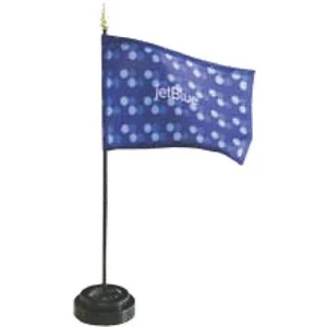 4" X 6" - Digitally Printed Single-sided Miniature Flag Mounted To A Black Staff