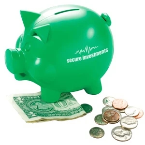 Friendly Bank'r - Piggy Bank Made From 100% Pre-consumer Regrind Plastic