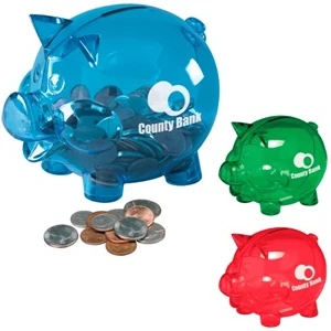 The Bank'r - Piggy Bank That Includes Recessed Key For Locking Mechanism