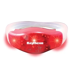 Red - Sound Activated Bracelet With 3 Leds Flash In Response To External Sounds Or Music