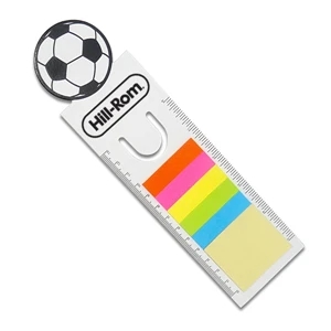 Soccer Ball - Sport-themed Bookmarks Include Sticky Notes And Double-sided Ruler