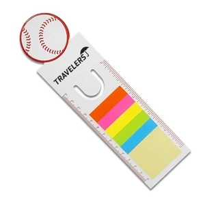 Baseball - Sport-themed Bookmarks Include Sticky Notes And Double-sided Ruler