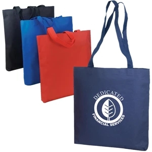 A Shopping Tote Bag Made Of 600-denier Polyester With Heavy Vinyl Backing