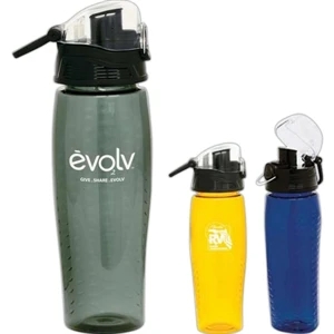 Rain - Bpa Free 24 Oz. Water Bottle With Pop-up Lid, Large Sipper Piece, And Power Grip