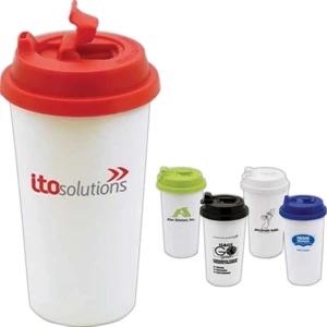 Blanc - 17 Oz. Double Wall Tumbler With Twist-off Lid And Snap-fit Device