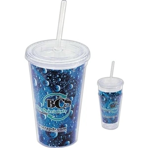 Impress - This 16 Oz Tumbler With Full-color Paper Insert Unleashes Your Logo Full Force