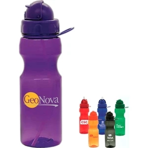 Seal - 22 Oz. Water Bottle With Screw-on Domed Lid With Soft, Retractable Pop-up Straw