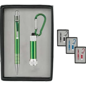 Set Includes Metal Ballpoint Pen And Valet Keychain All In A Gift Box With Eva Tray