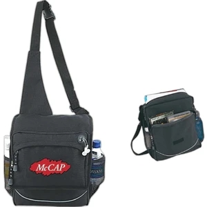 Bengachi - Nylon Messenger Bag With Hidden Music Player Pocket And Headset Keyhole