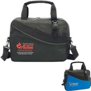 Foxxy - 600 Denier Polyester Computer Bag With Full Size Front Pocket And 3" Mesh Pouch
