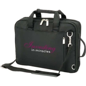 Infra-black - 420 Denier Polyester 14" Computer Brief Bag With Padded Main Compartment